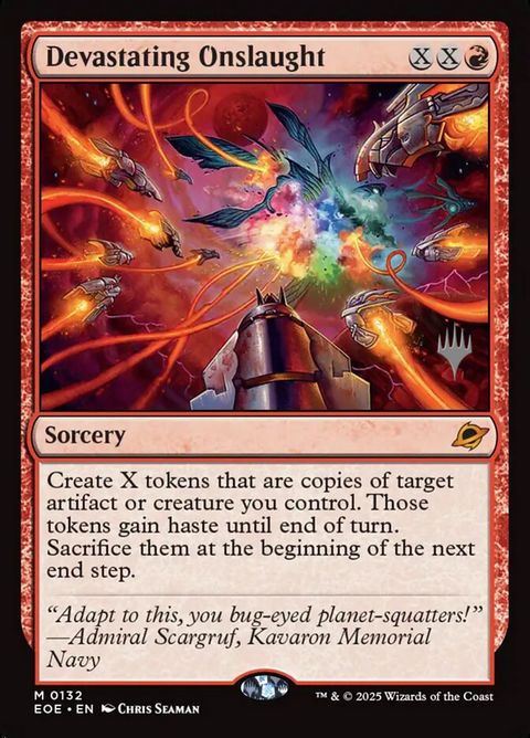 Devastating Onslaught (132p) - Planeswalker Stamped