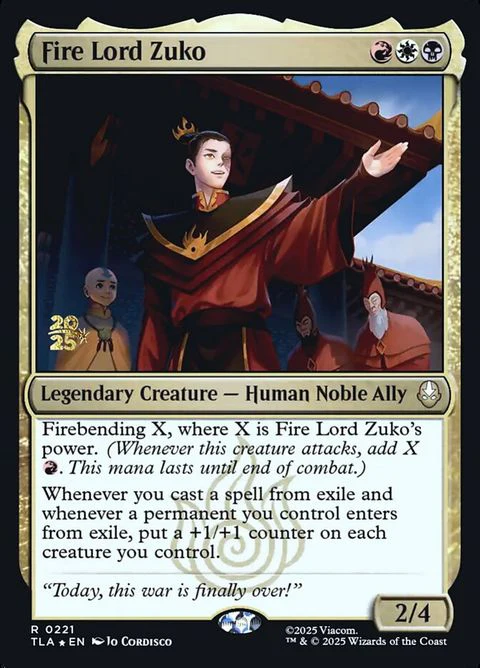 Fire Lord Zuko (221s) - Date Stamped