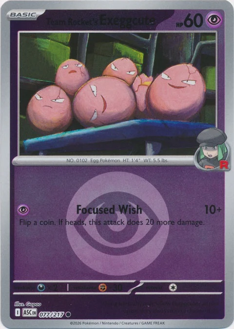 Team Rocket's Exeggcute - Energy Symbol Pattern (77)