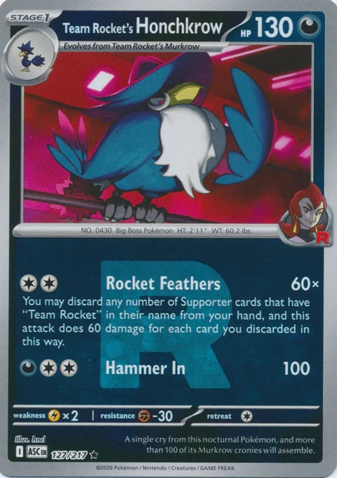 Team Rocket's Honchkrow - Team Rocket (127)
