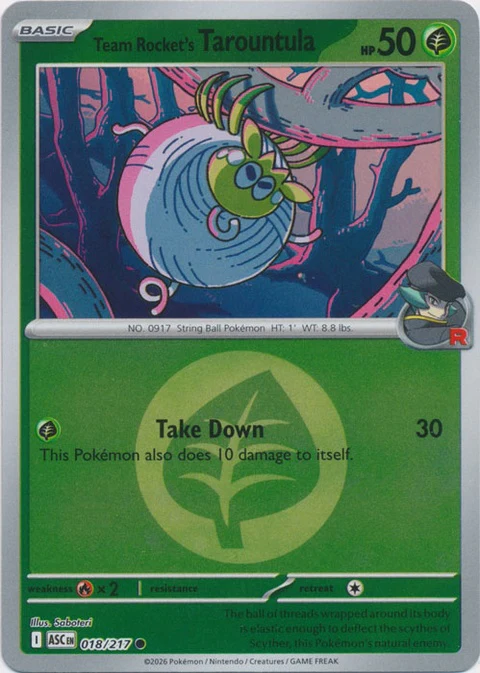 Team Rocket's Tarountula - Energy Symbol Pattern (18)