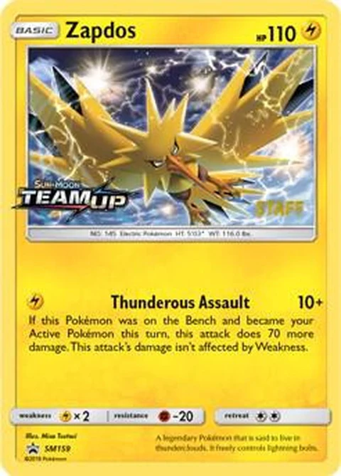Zapdos - Prerelease | Staff (SM159)