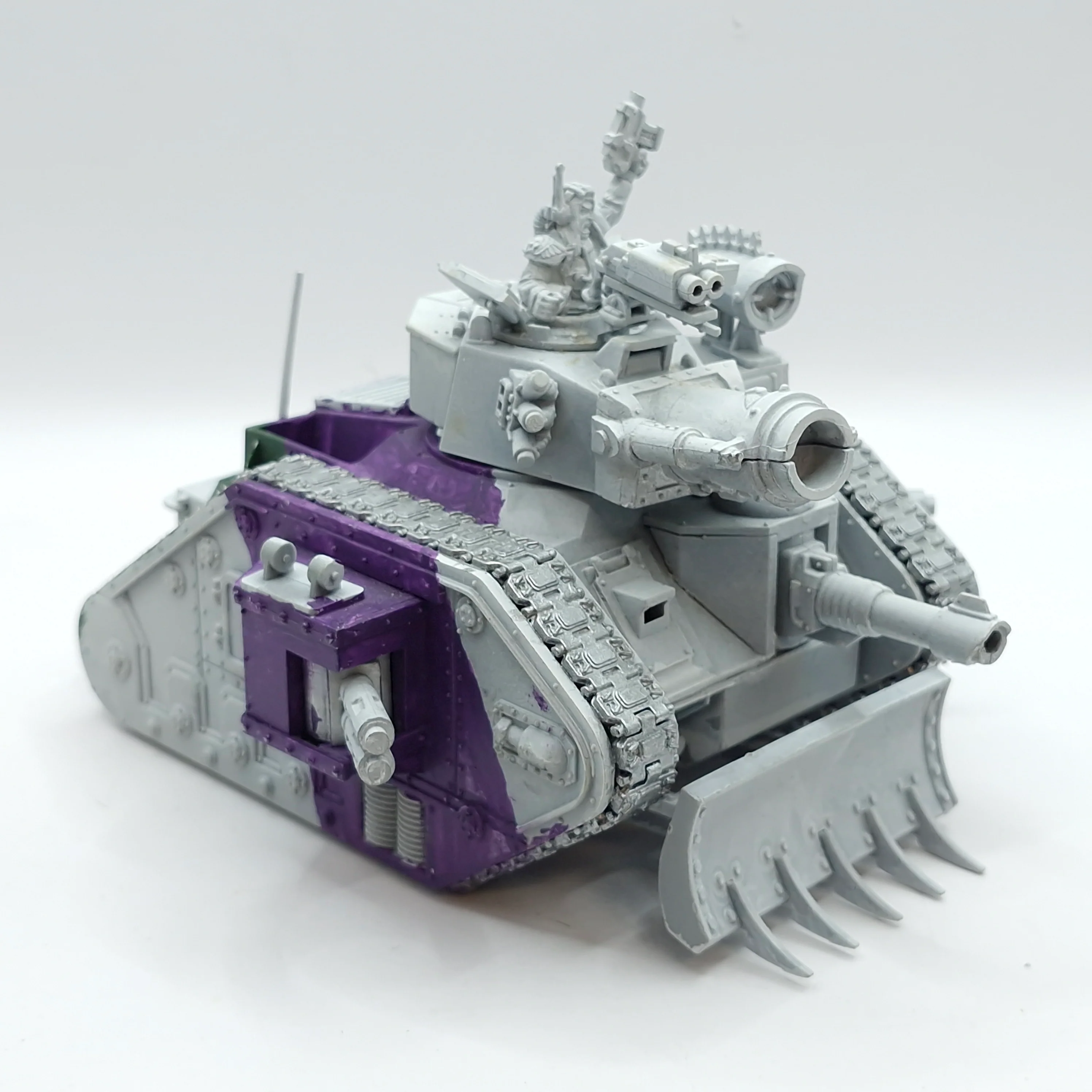 Warhammer 40k: Astra Militarum Leman Russ Metal Demolisher Tank (AX013) - Image 7