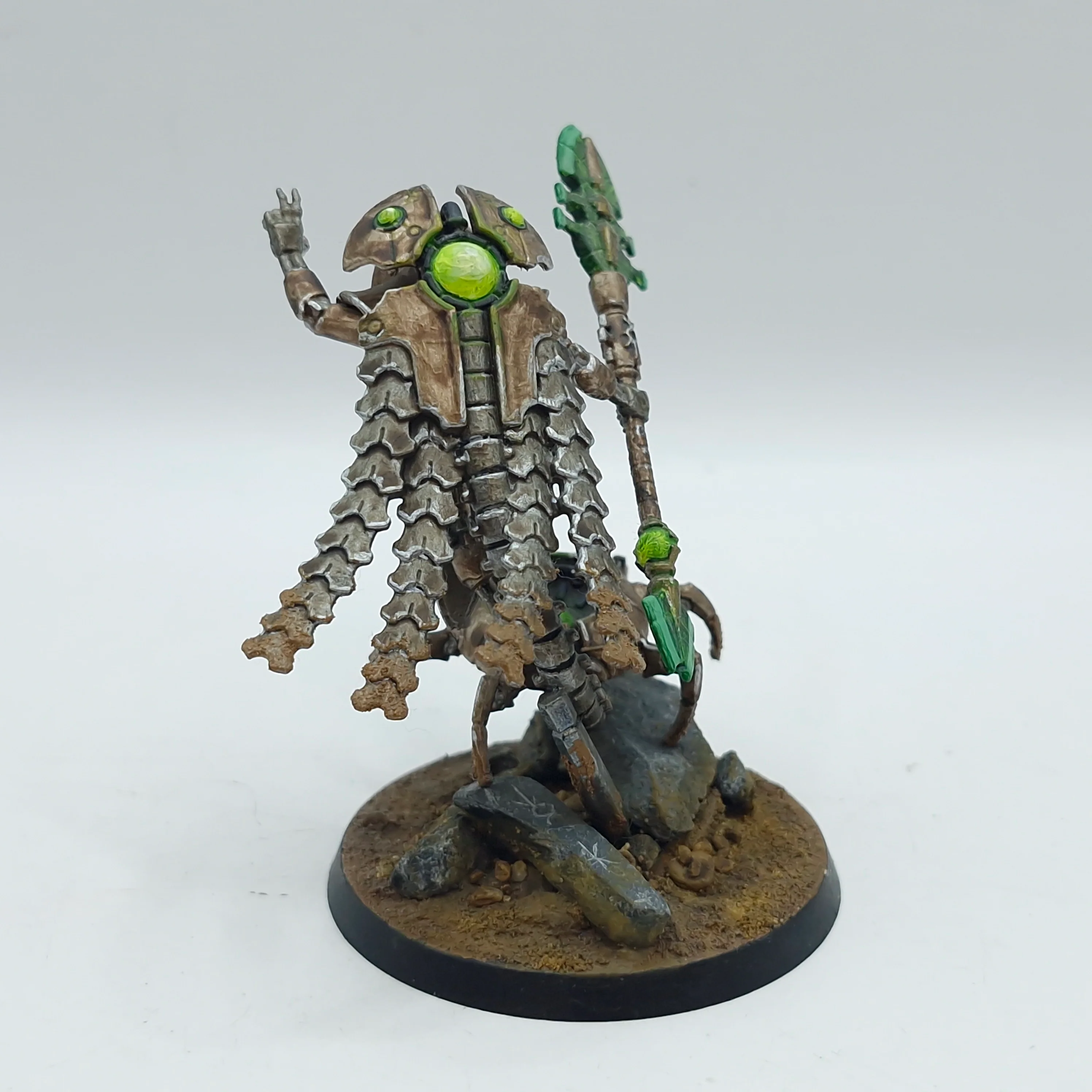 Warhammer 40k: Necron Cryptek Technomancer - Painted (AJ140) - Image 3