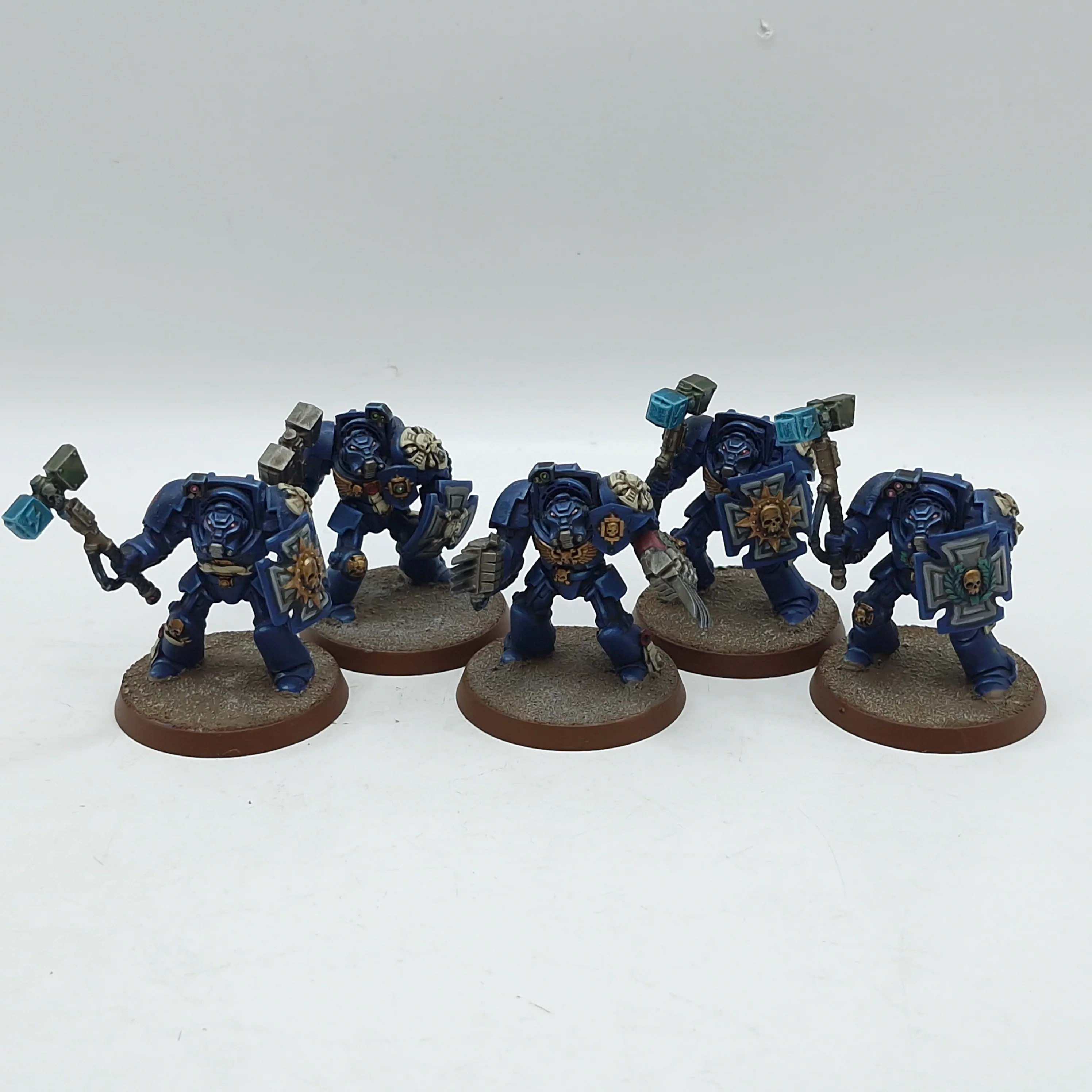 Warhammer 40k: Space Marine Crimson Fists Assault Terminators - Well Painted (AD105)