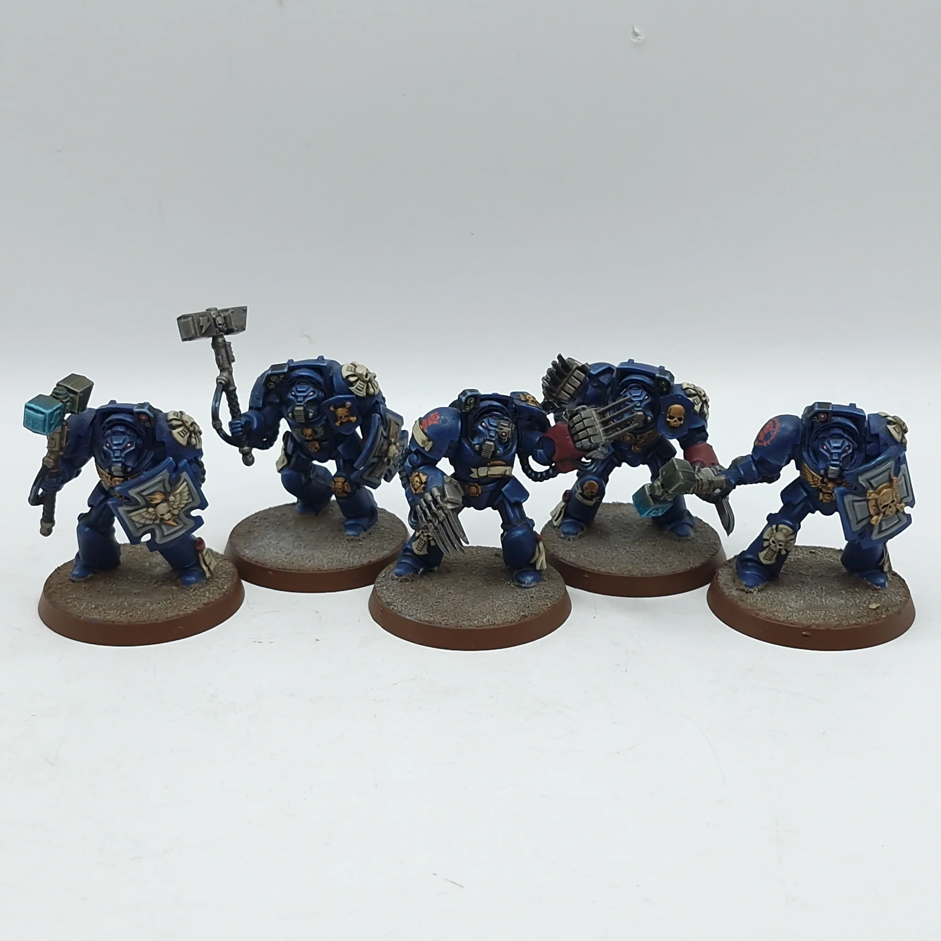 Warhammer 40k: Space Marine Crimson Fists Assault Terminators - Well Painted (BH190)