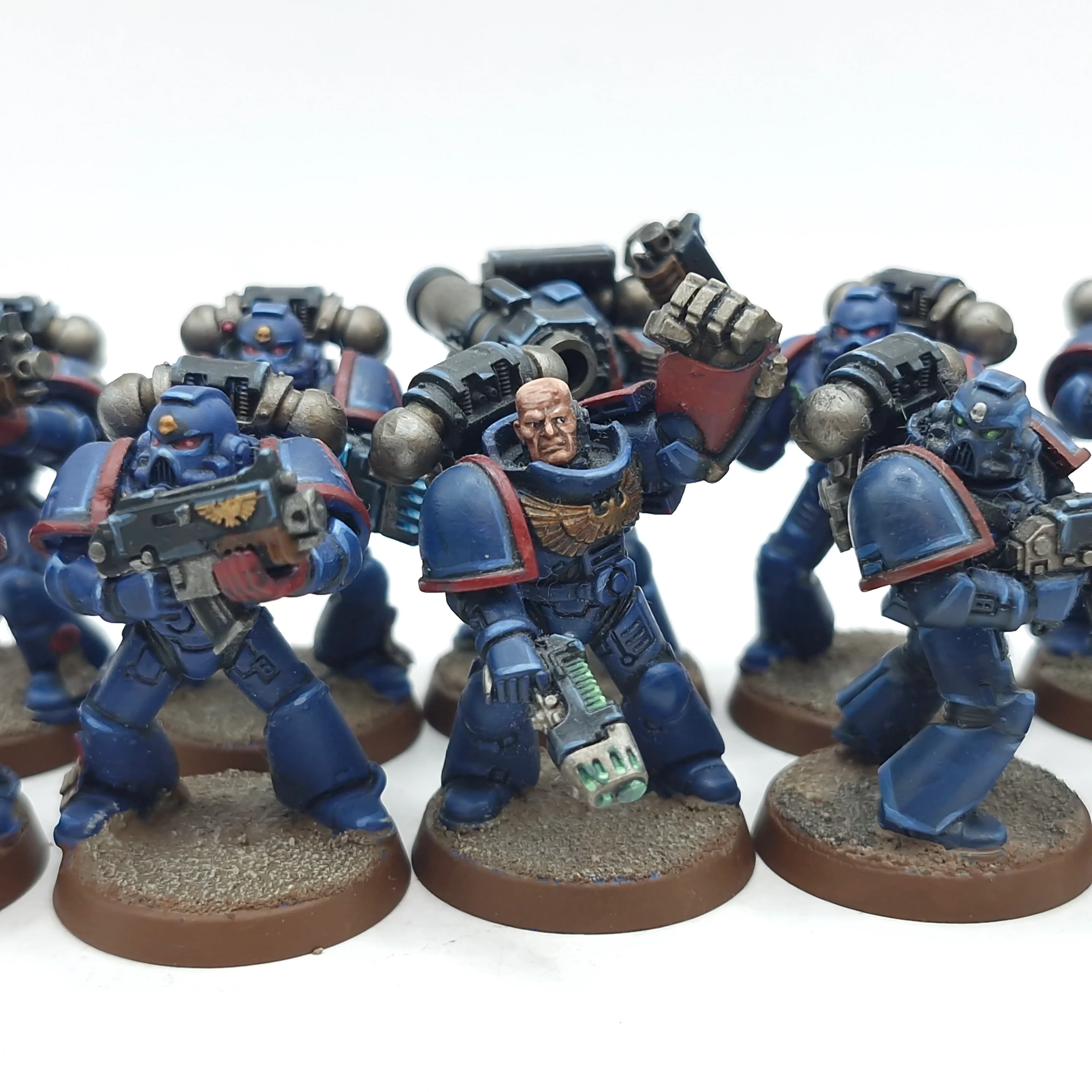 Warhammer 40k: Space Marine Crimson Fists Tactical Marines - Well Painted (AF059) - Image 3
