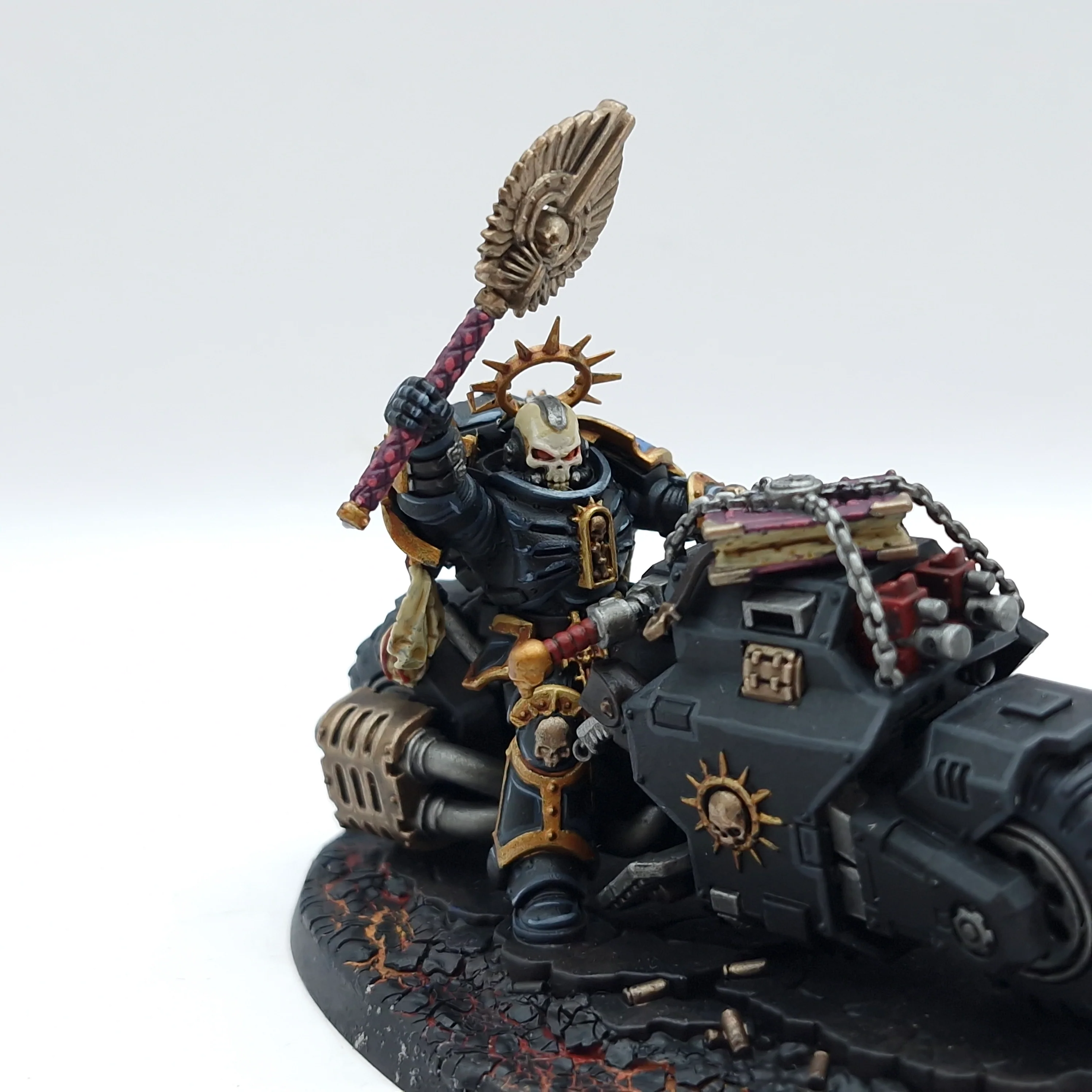 Warhammer 40k: Space Marines Chaplain on Bike - Well Painted (AA178) - Image 2