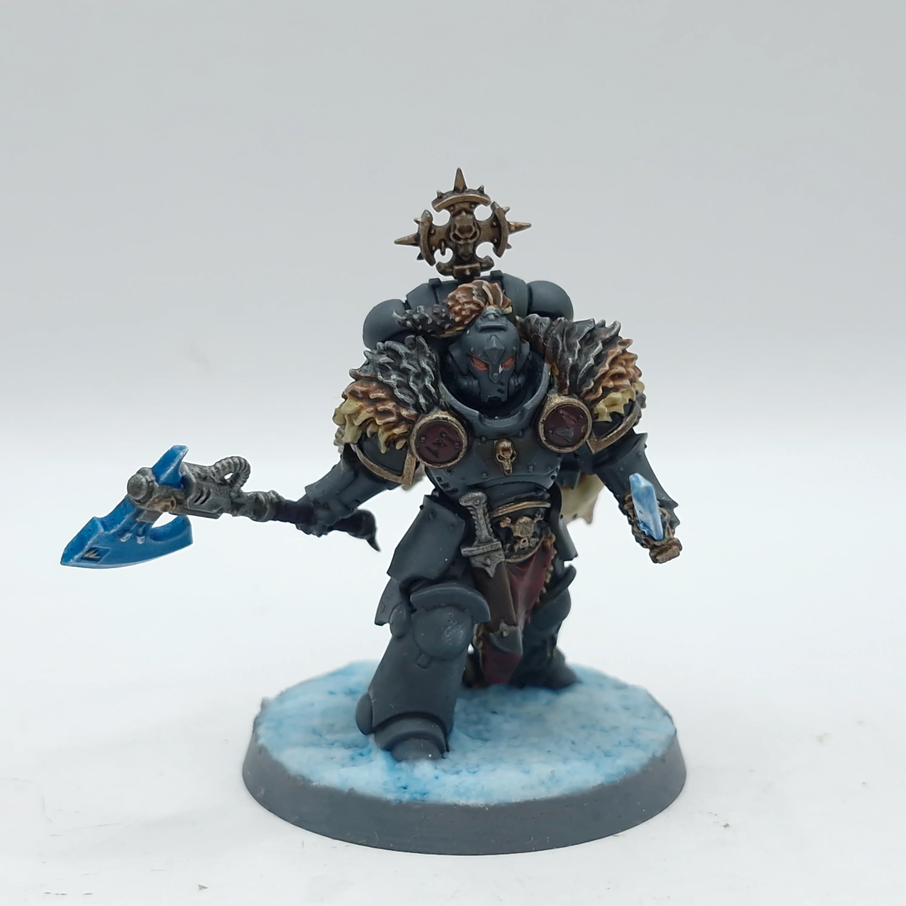 Warhammer 40k: Space Marine Space Wolves Wolf Guard Headtakers - Painted - No Wolves (AC130) - Image 2