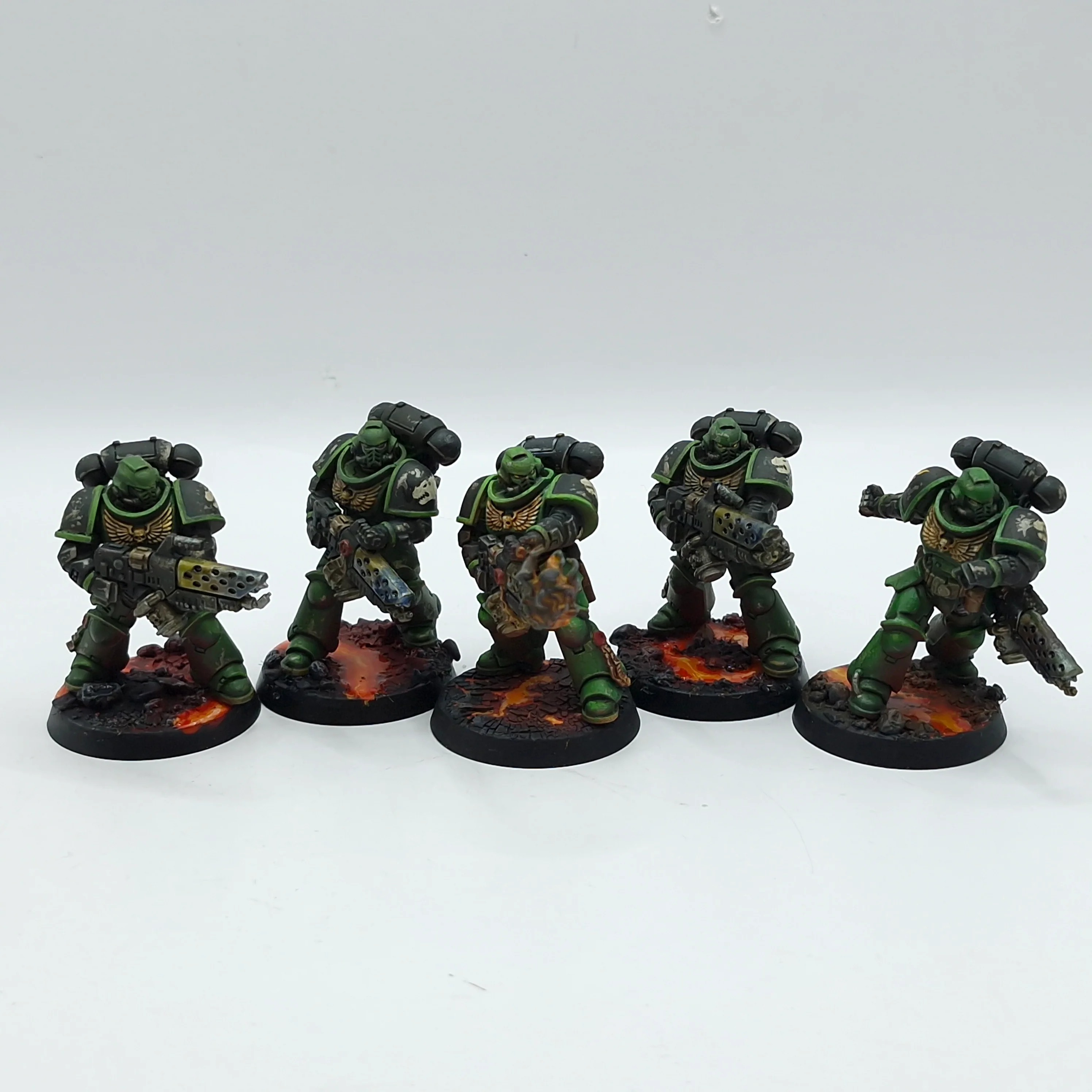 Warhammer 40k: Space Marines Salamanders Infernus Marines - Well Painted (AA188)