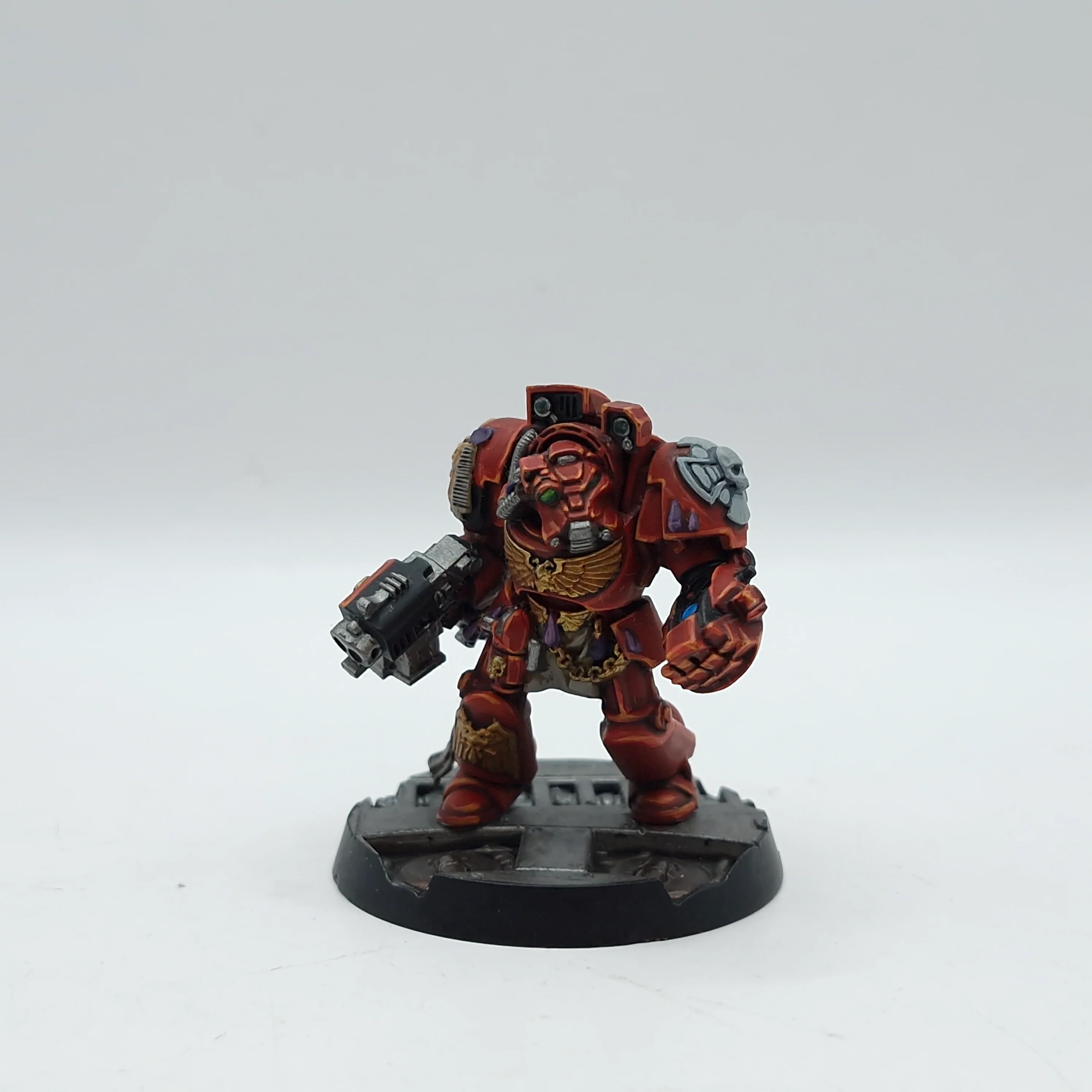 Warhammer 40k: Space Marines Space Hulk Terminator Brother Omnio OOP - Well Painted (AD257)