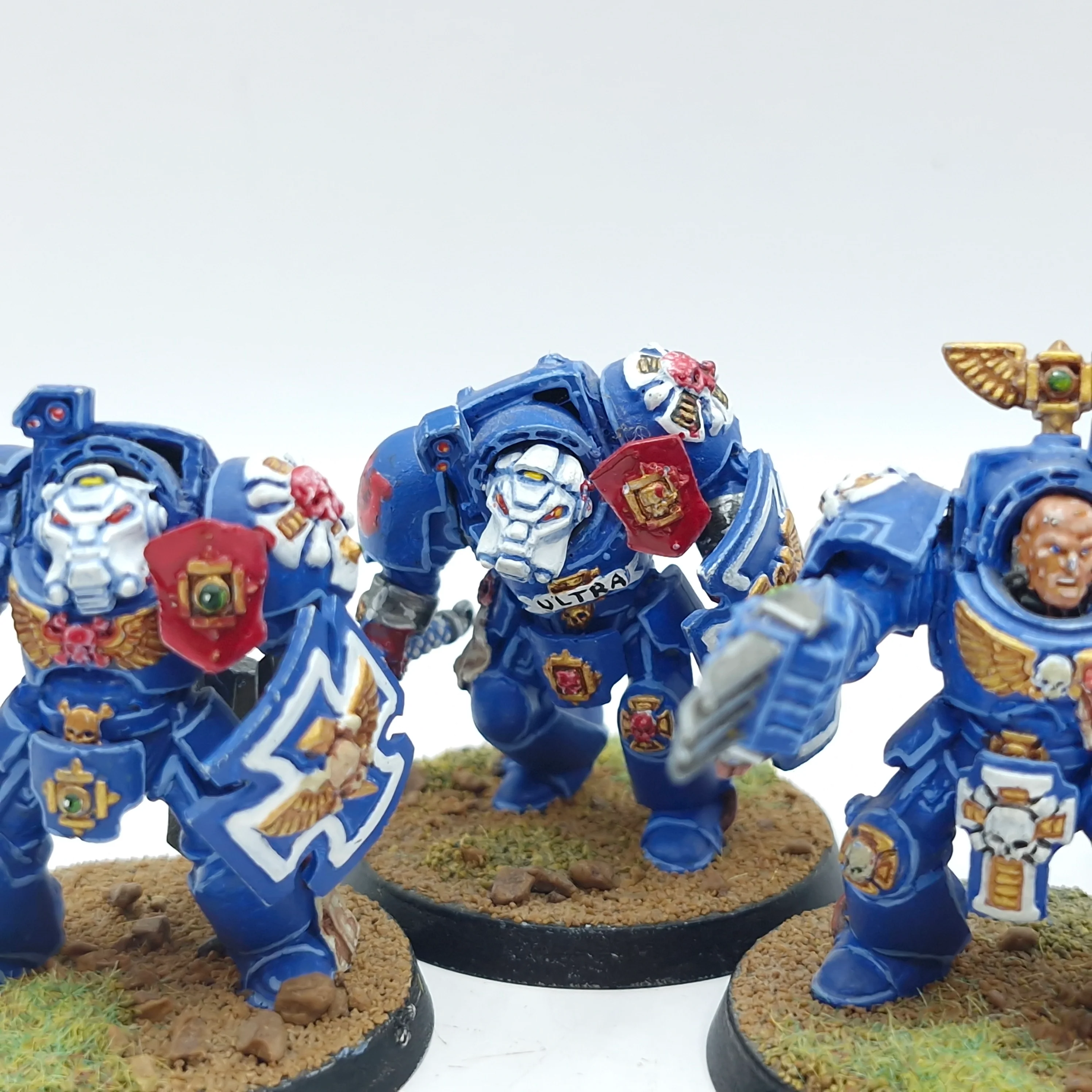 Warhammer 40k: Space Marines Ultramarines Assault Terminators Classic Paint Scheme - Painted (AW005) - Image 3
