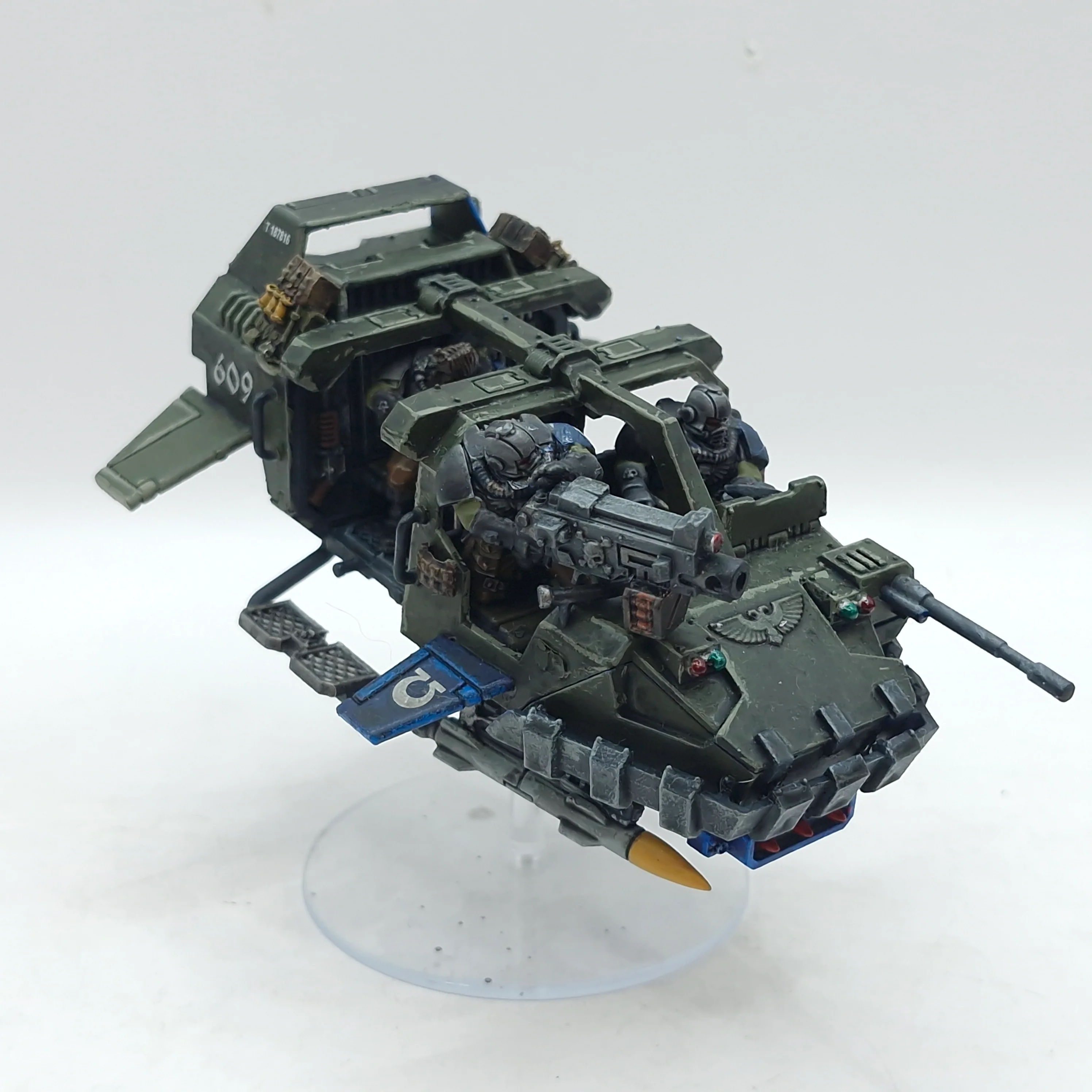 Warhammer 40k: Space Marines Ultramarines Land Speeder Storm - Painted (AC227)