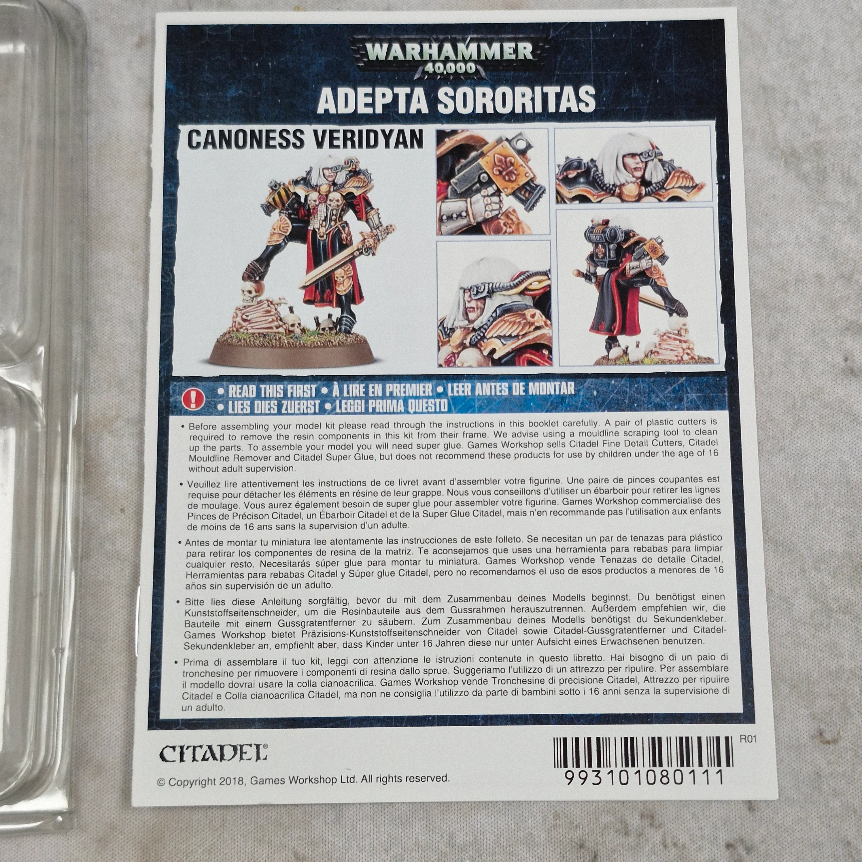 Warhammer 40k Adepta Sororitas Canoness Veridyan - Finecast in Box BB218 - Image 4