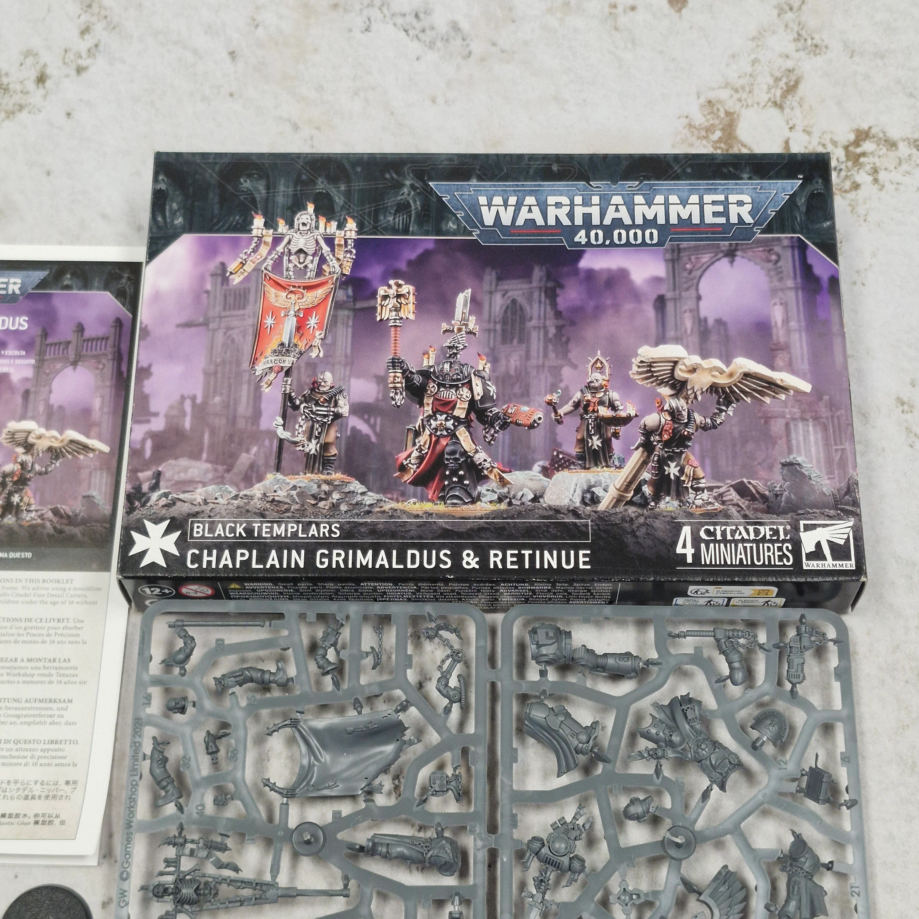 Warhammer 40k Black Templars Chaplain Grimaldus & Retinue - in Box BB227 - Image 7