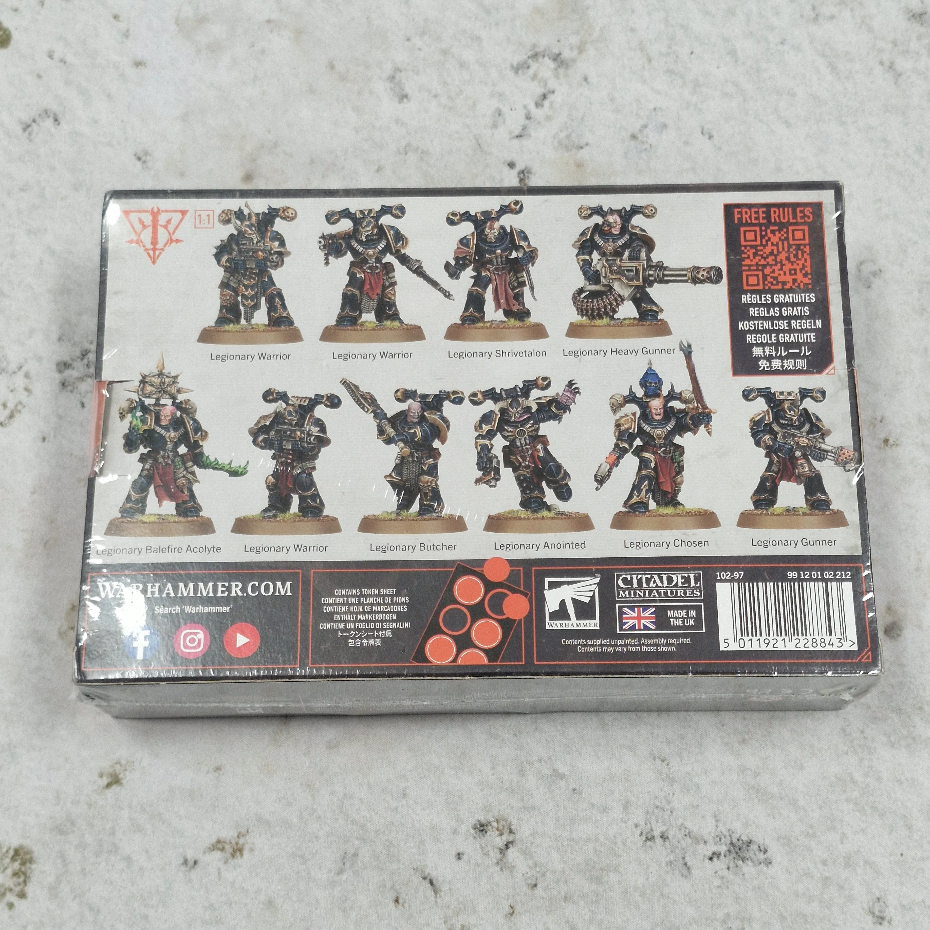 Warhammer 40k Chaos Space Marines Legionaries Killteam including Tokens BB232 - Image 2