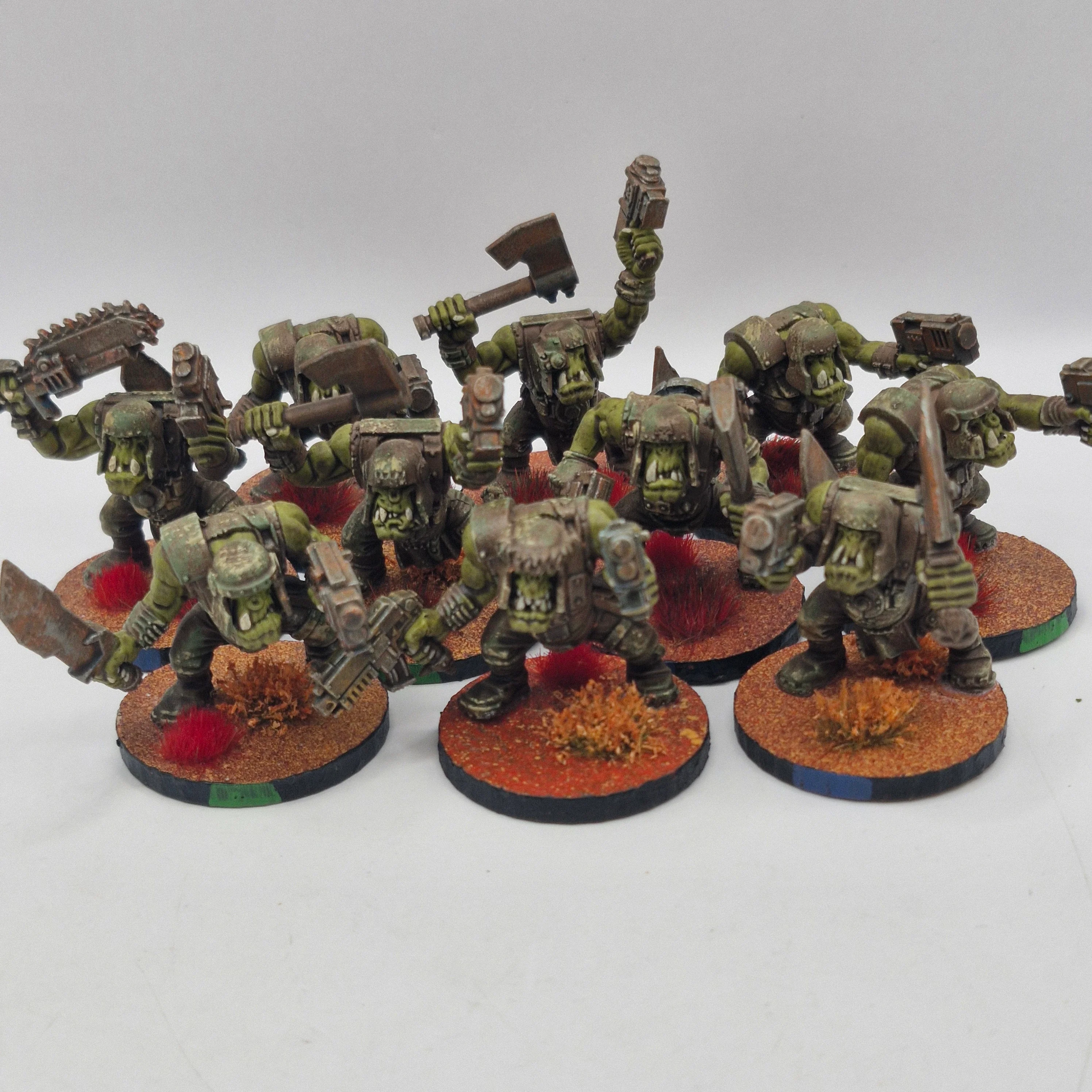 Warhammer 40k Ork Boys x10 - Painted AD062