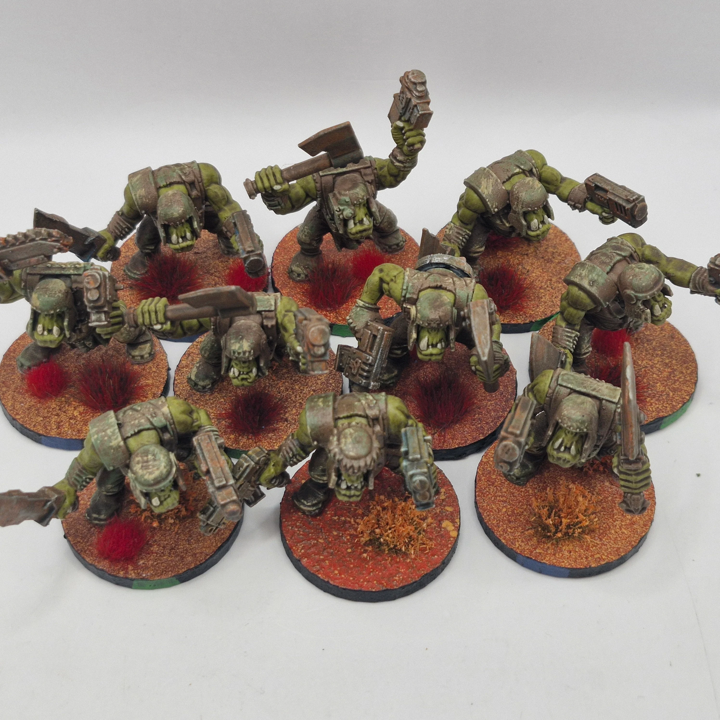 Warhammer 40k Ork Boys x10 - Painted AD062 - Image 8