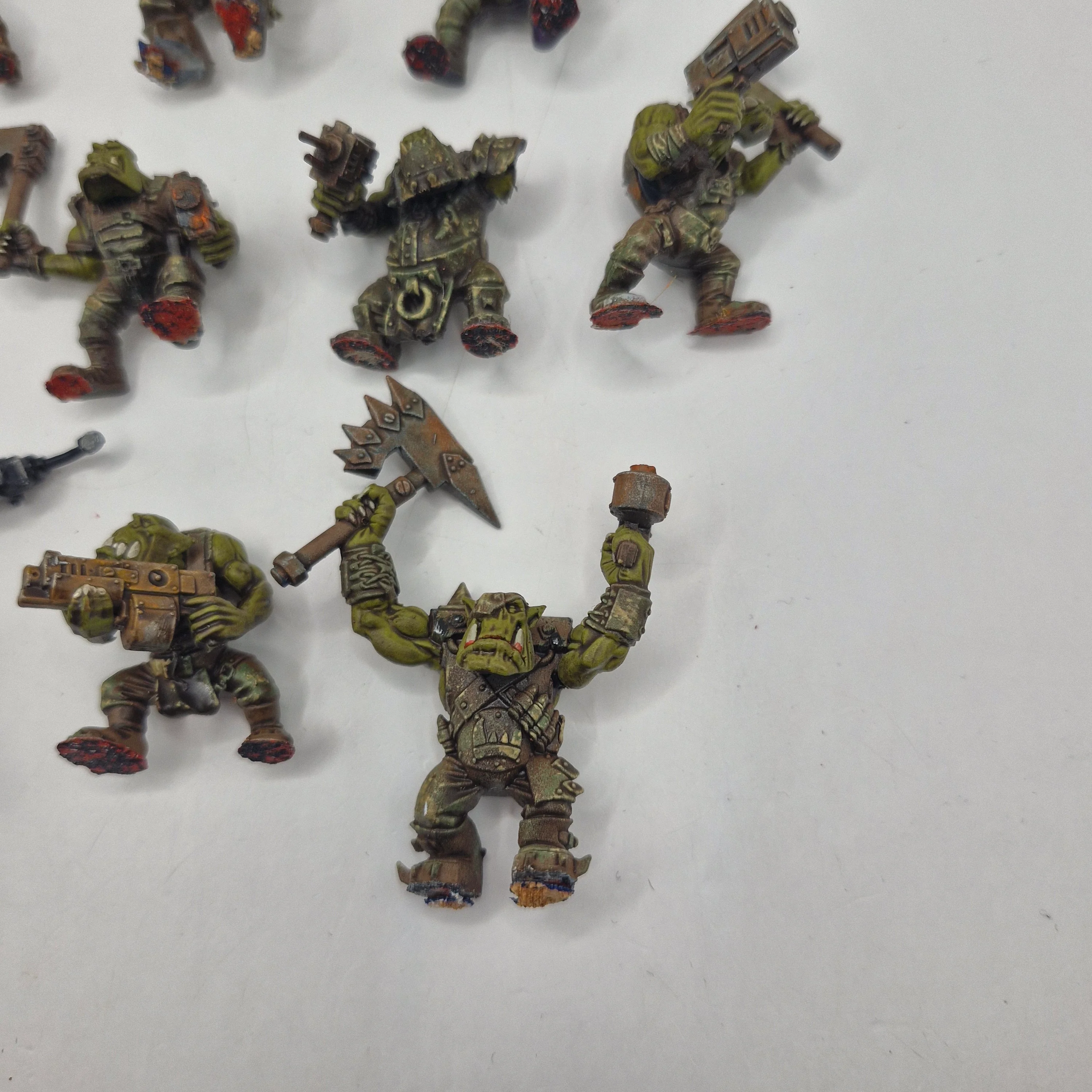 Warhammer 40k Ork Boys x10 - Painted - No Bases AT031 - Image 2