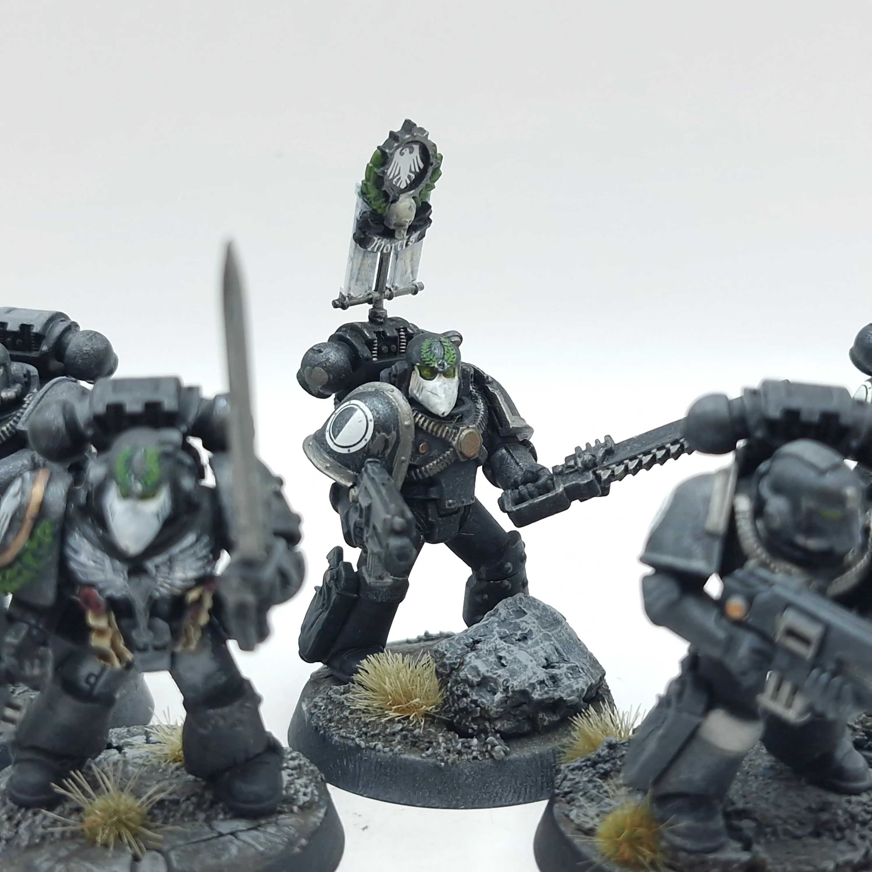 Warhammer Horus Heresy: Space Marine Raven Guard MKIV Tactical Squad - Painted (AT170) - Image 4