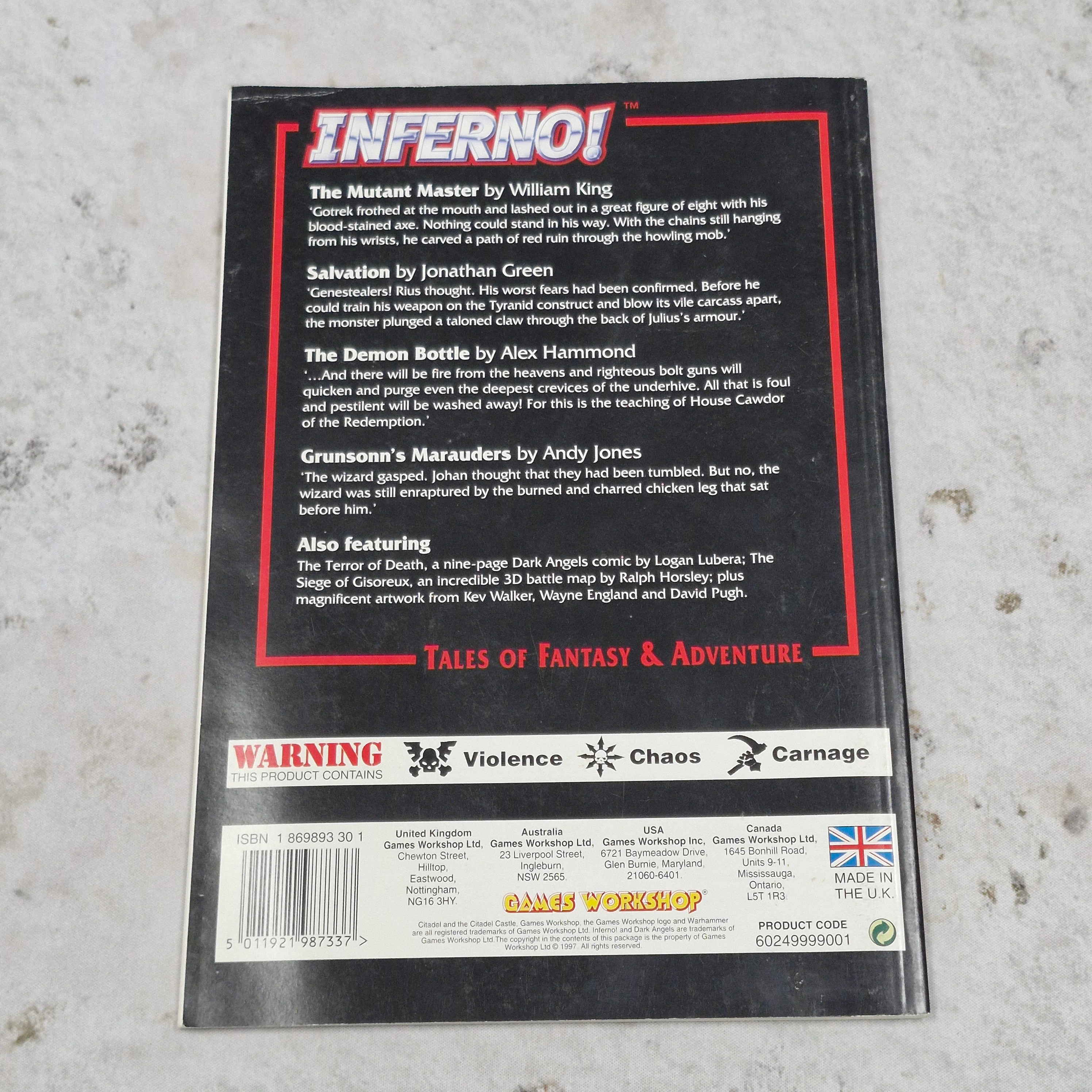 Warhammer Inferno Magazine Issue 1 - Black Library AV601 - Image 3