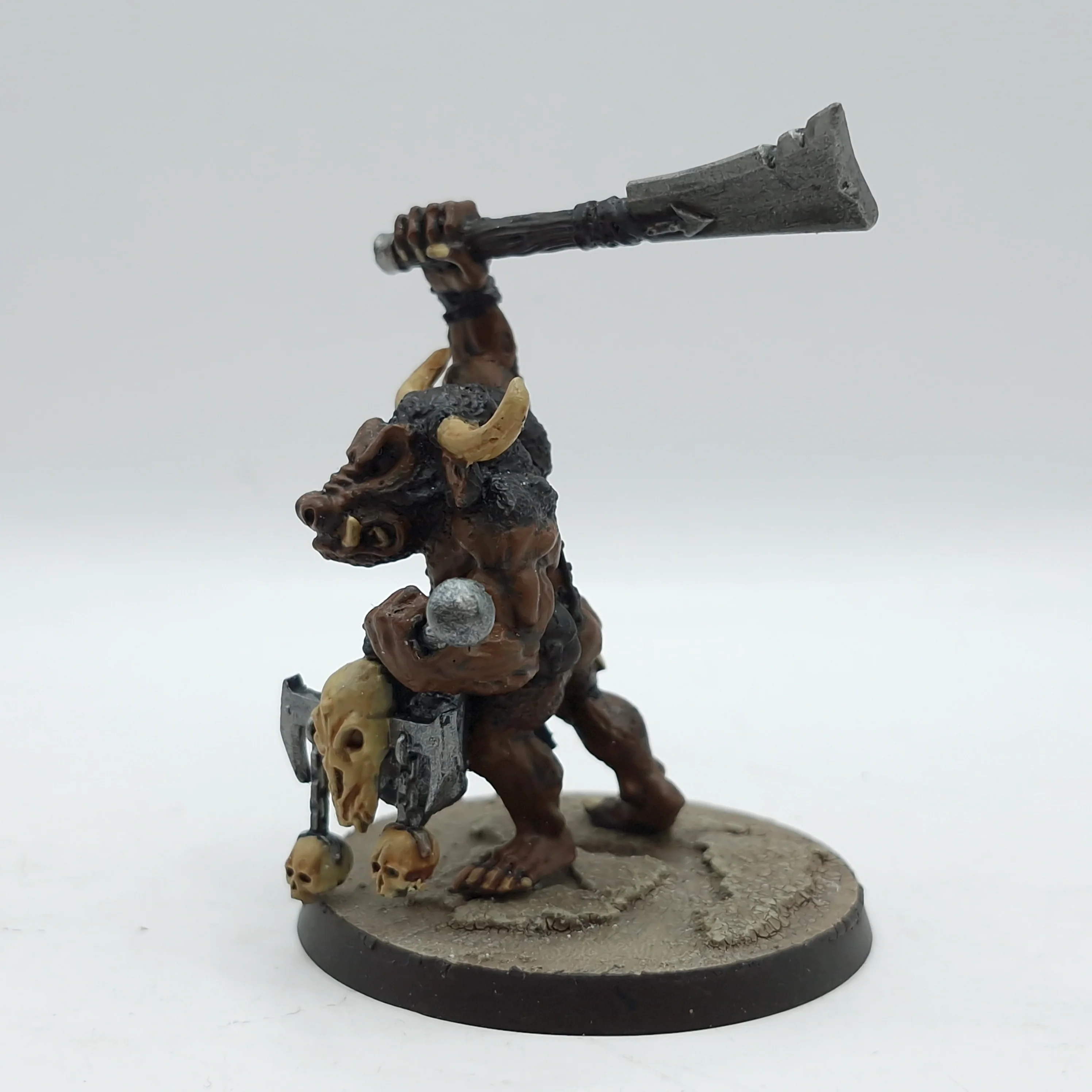 Warhammer The Old World: Beastmen Brayherd Metal Minotaur Musician (AH126) - Image 2