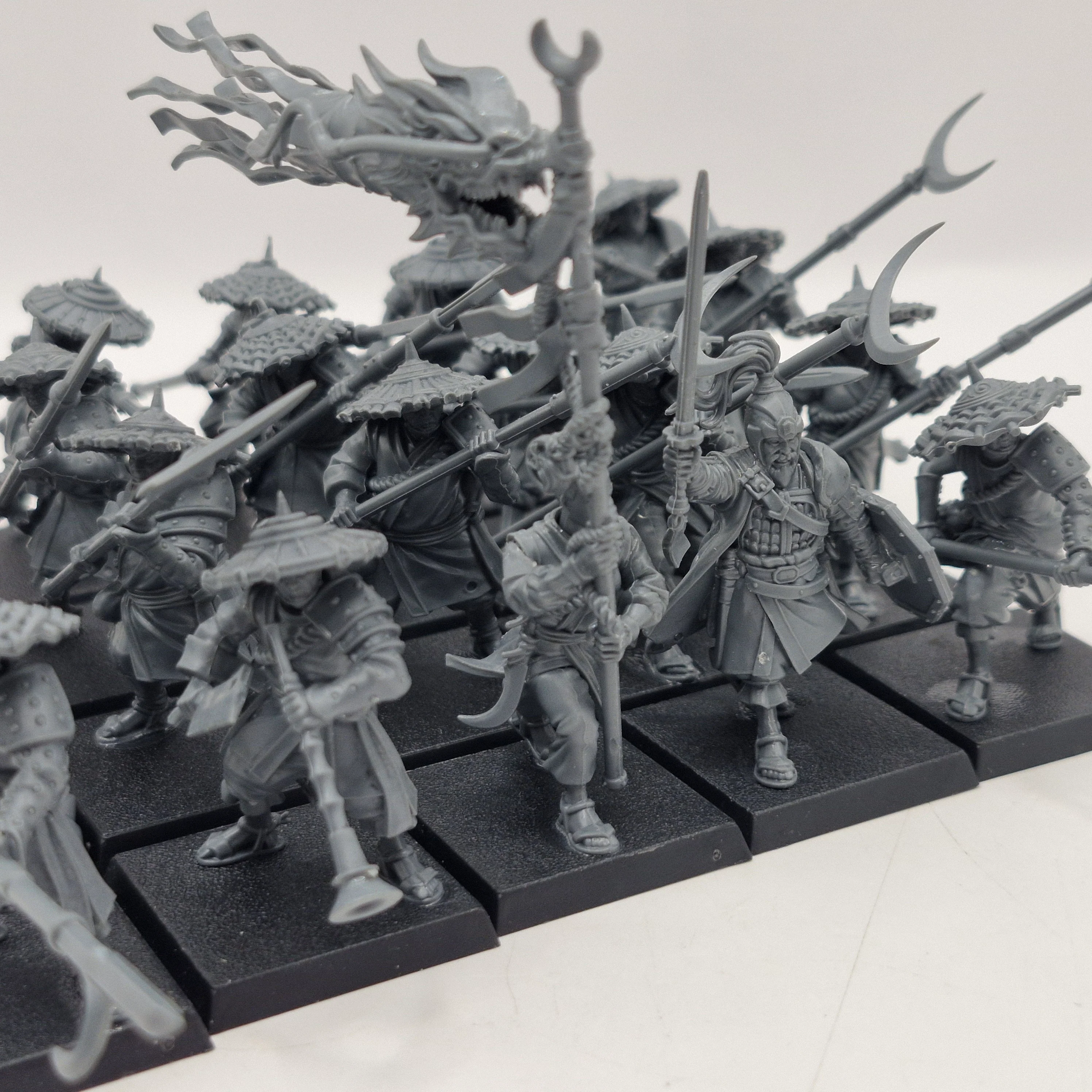 Warhammer the Old World Grand Cathay Peasant Levy Spearmen x20 BA096 - Image 2
